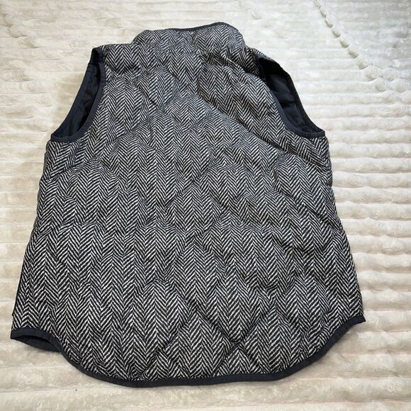 J. Crew Vest Womens Small S Gray Black Quilted Full Zip Pockets Down - Picture 7 of 7
